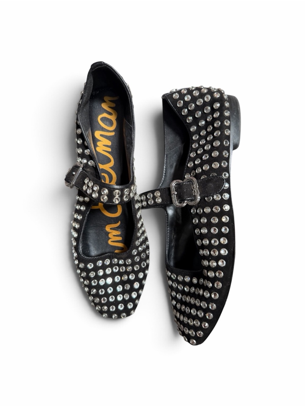 Sam Edelman Michaela Gem Rhinestone Mary Jane Flats – Black – Size 8.5